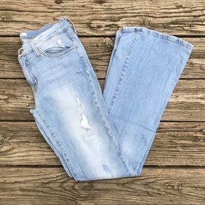 Kancan Distressed Boot Cut Jeans